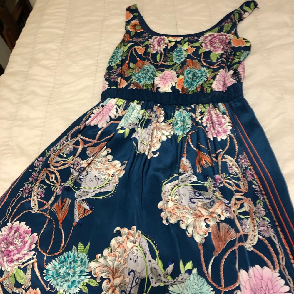 Anthropologie Moulinette Soeurs Silk Dress, medium
